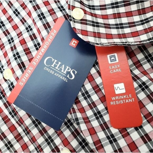 Chaps Gingham Button Down Shirt 14-16 - Picture 5 of 7